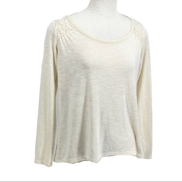 Rewind Knit Long Sleeve Top with Lace Back Detail - Picture 1 of 5